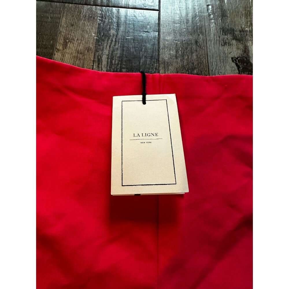 La Ligne NWT Kiki Set Micro Mini Shorts Elastic Waist in Red Size Medium - Picture 2 of 9